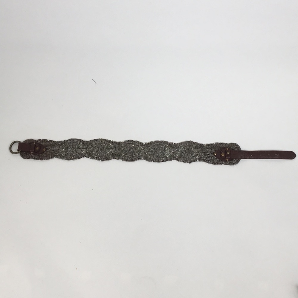 Jasper & Jeera Beaded Leather Belt